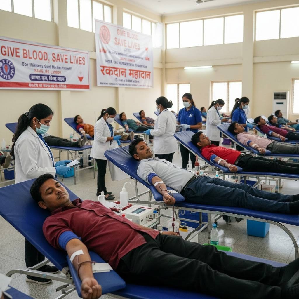 Volunteer blood donor drive