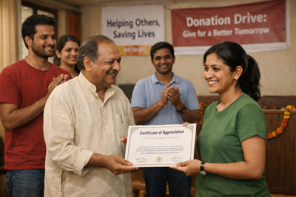  certificate for volunteers
